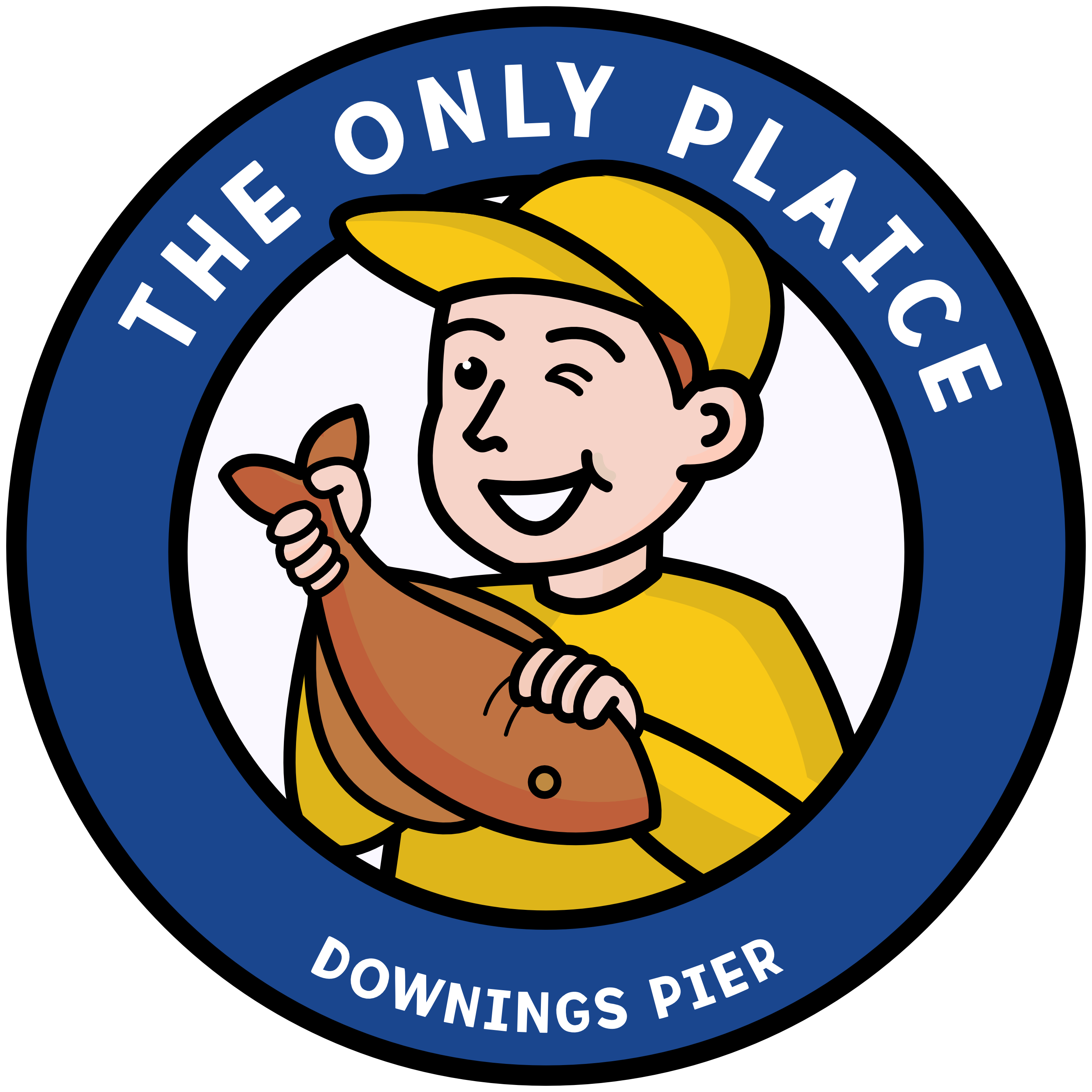 Downings Pier The Only Plaice Logo